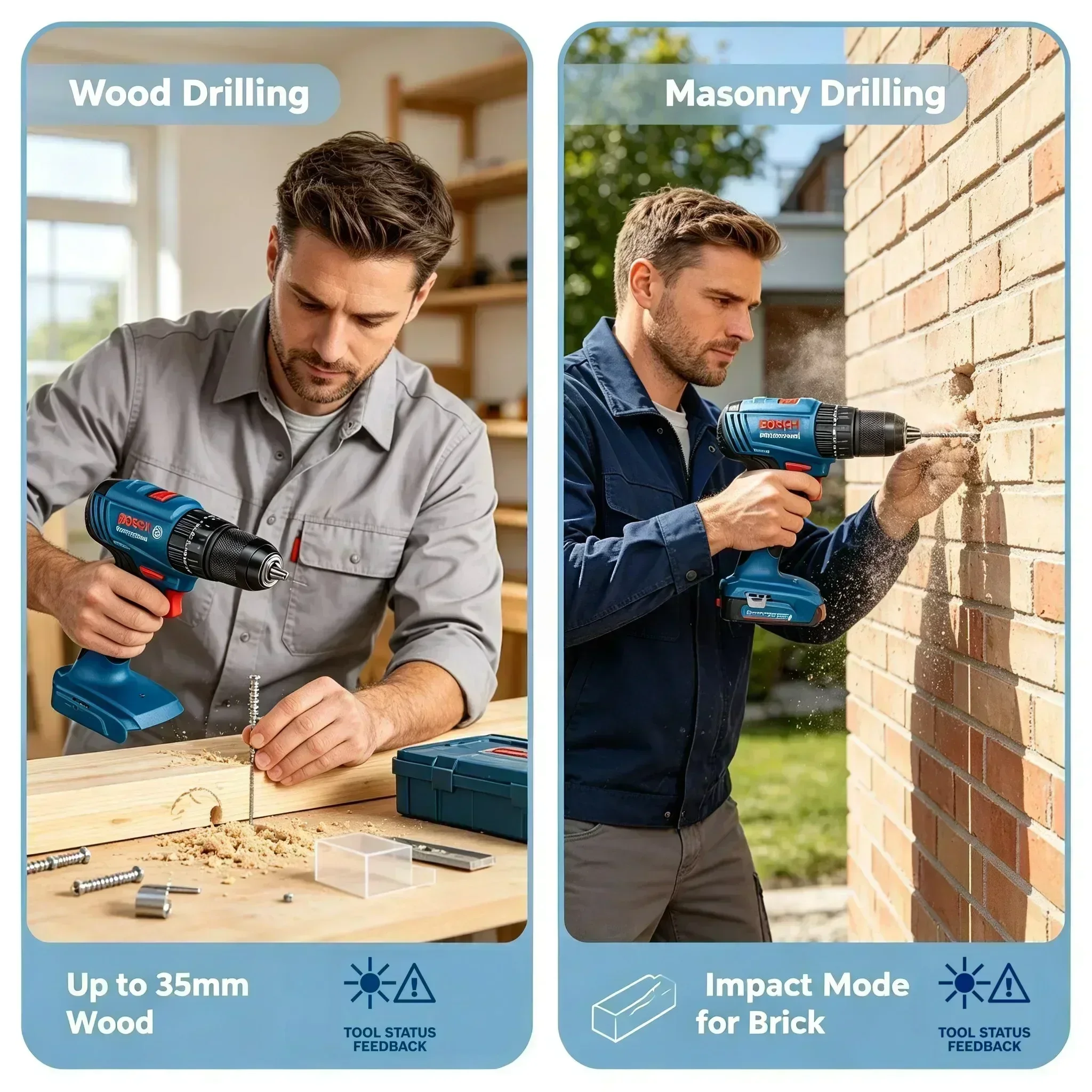 Brushless Cordless Electric Drill 18V - Trapano avvitatore a impulsi senza fili